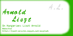 arnold liszt business card